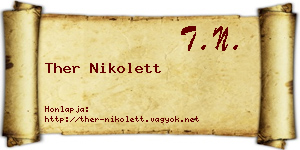 Ther Nikolett névjegykártya